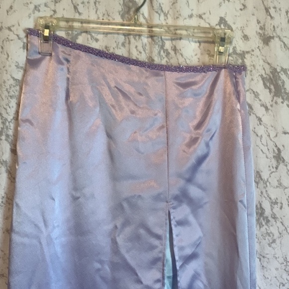 Panoply 2 Piece Maxi Gown 1 Shoulder Crop Top and Maxi Skirt Lavender Size 8 - Picture 7 of 15